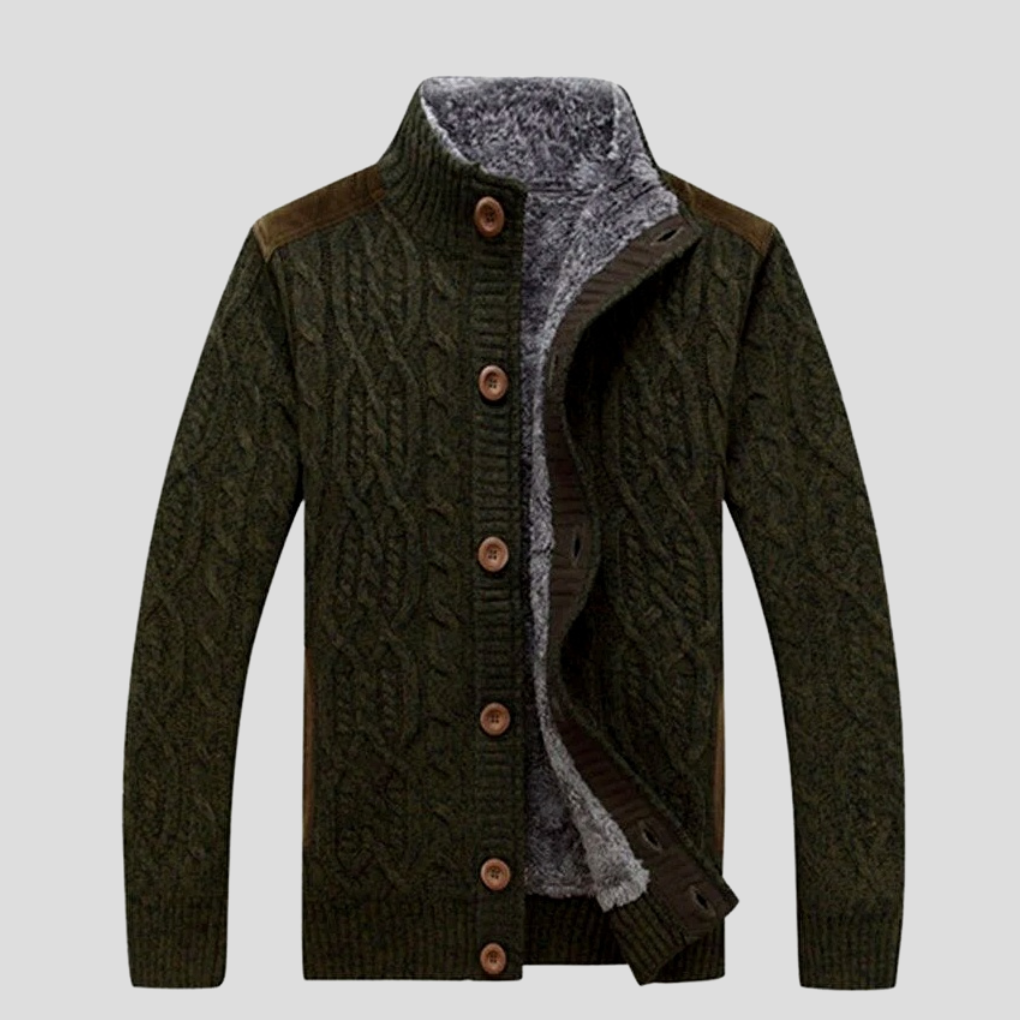 Chaqueta de Punto para Hombres – Forrada de Peluche para Mayor Calidez