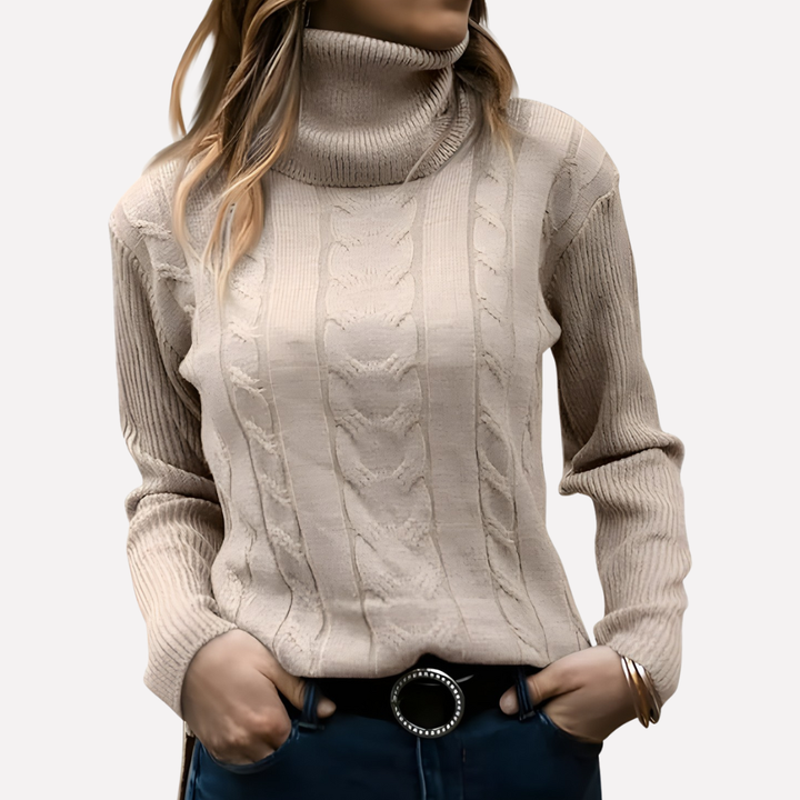 Suéter de Cuello Alto para Mujeres – Estilo Diario Relajado