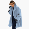 Chaqueta de Mujer con Collar Ancho y Mangas Largas