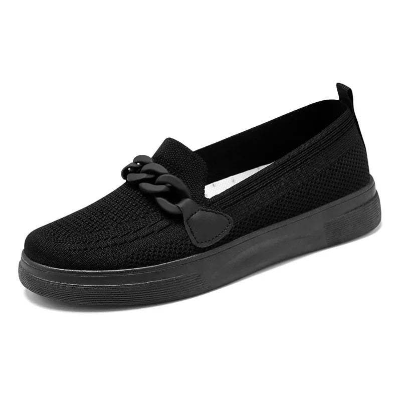 Zapatillas sin cordones de malla transpirable para mujer, vista en detalle