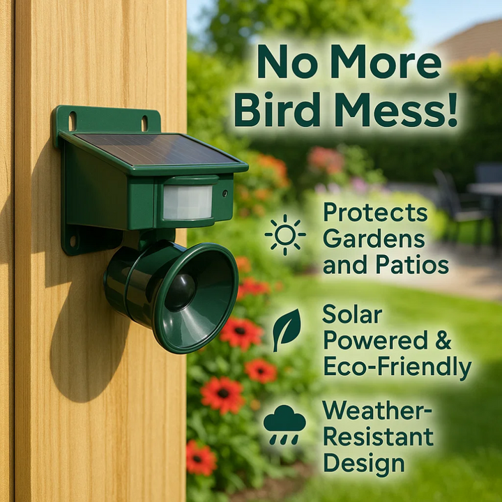 Repelente y Ahuyentador de Aves con Sensor de Movimiento Premium