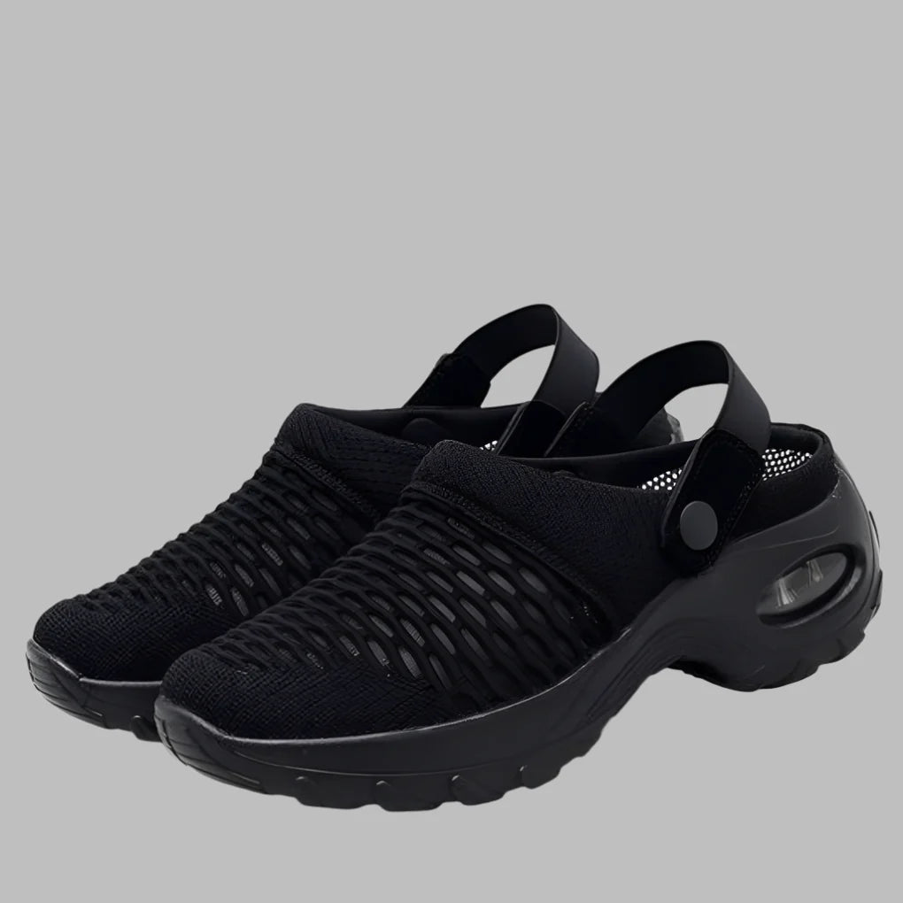 Zapatillas de casa de malla transpirable para mujer, vista posterior