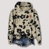 Jersey ligero con estampado floral y capucha