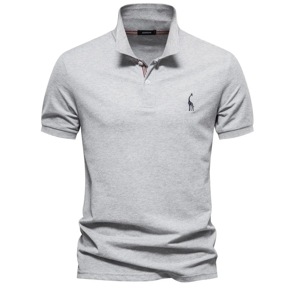Polo clásico para hombre con bordado: estilo atemporal con detalles refinados