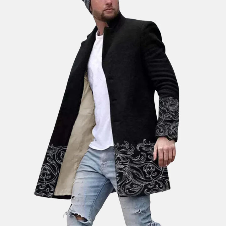 Abrigo con estampado urbano – Chaqueta casual y ajustable para hombre