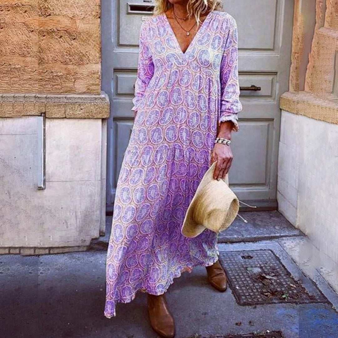 Vestido Maxi Geométrico Bohowaves