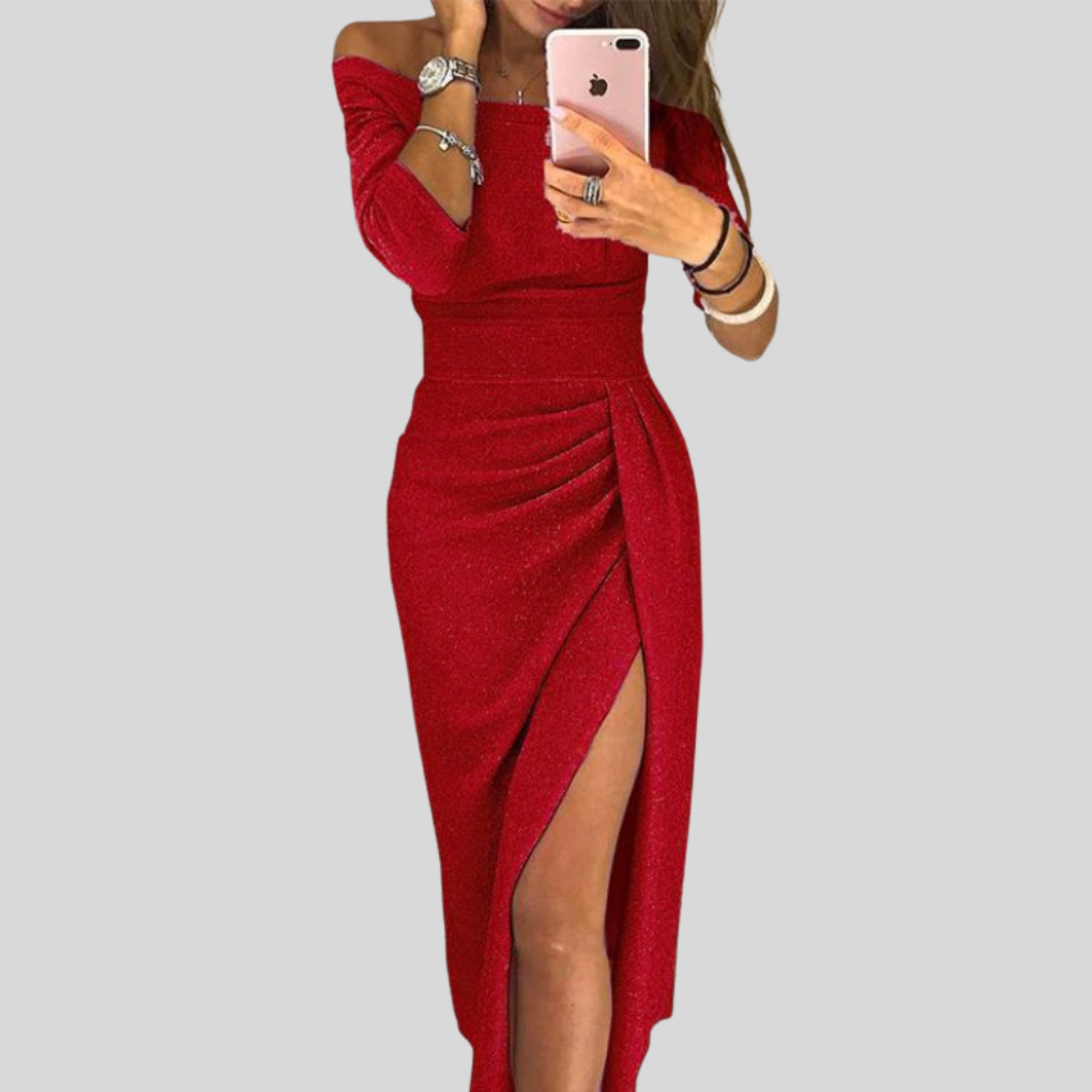 Vestido Bodycon Elegante Sin Hombros