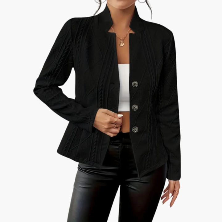 Blazer de mujer con solapa y cierre de botón