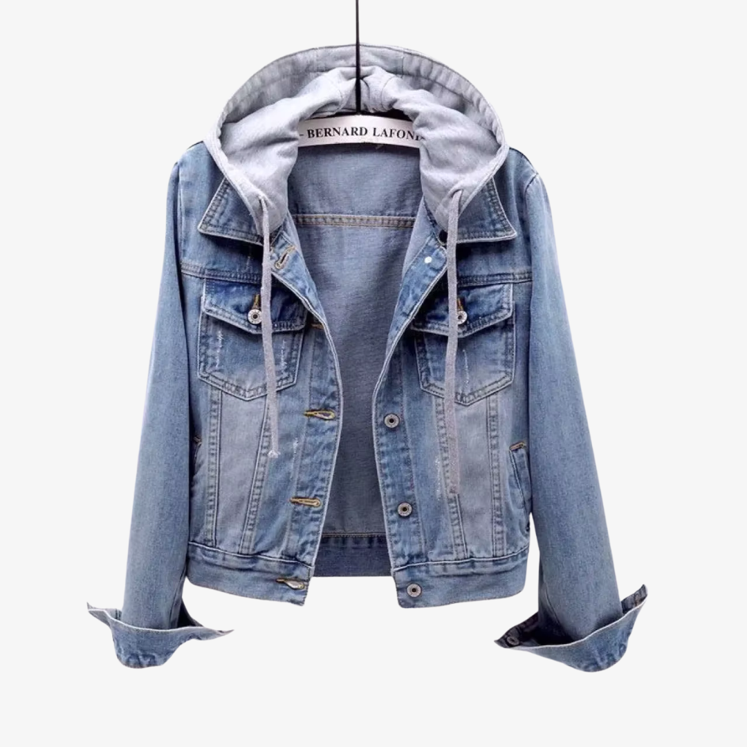 Chaqueta de Denim Recortada Estilosa para Mujeres