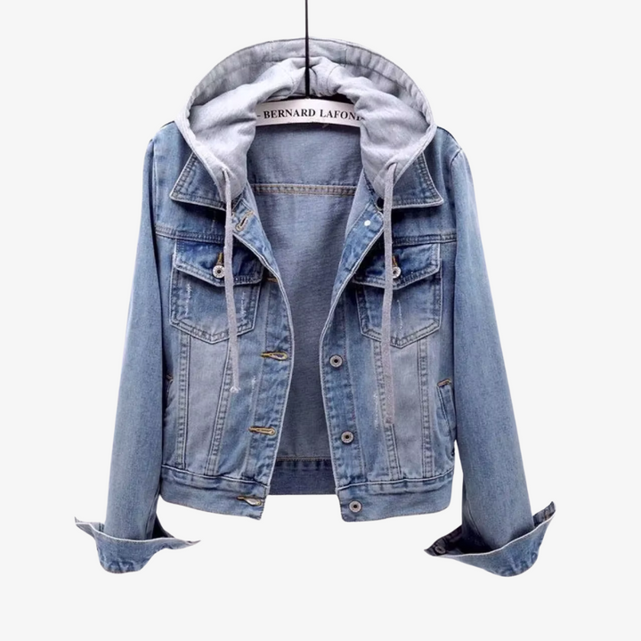 Chaqueta de Denim Recortada Estilosa para Mujeres