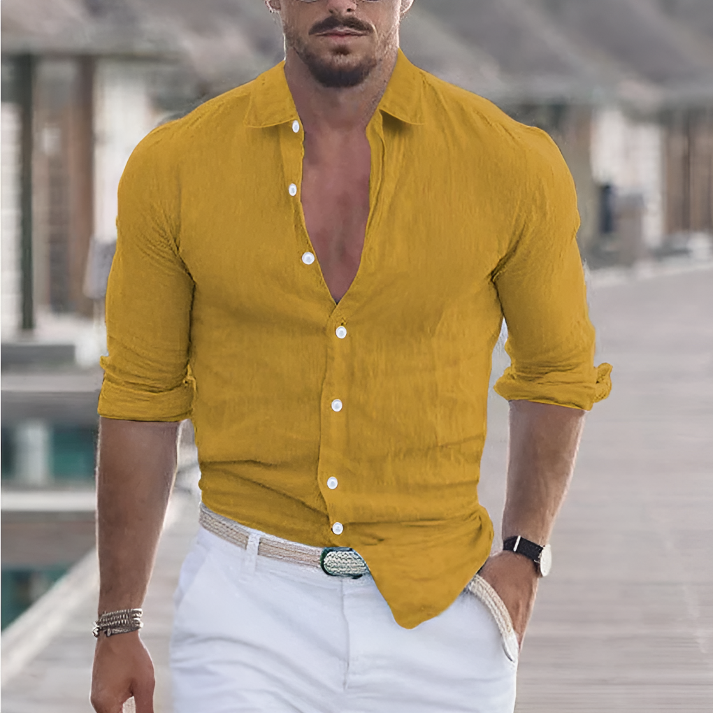 Mangas Largas con Cuello Caído para Hombres