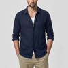 Camisa Vintage con Cuello Caído para Hombres