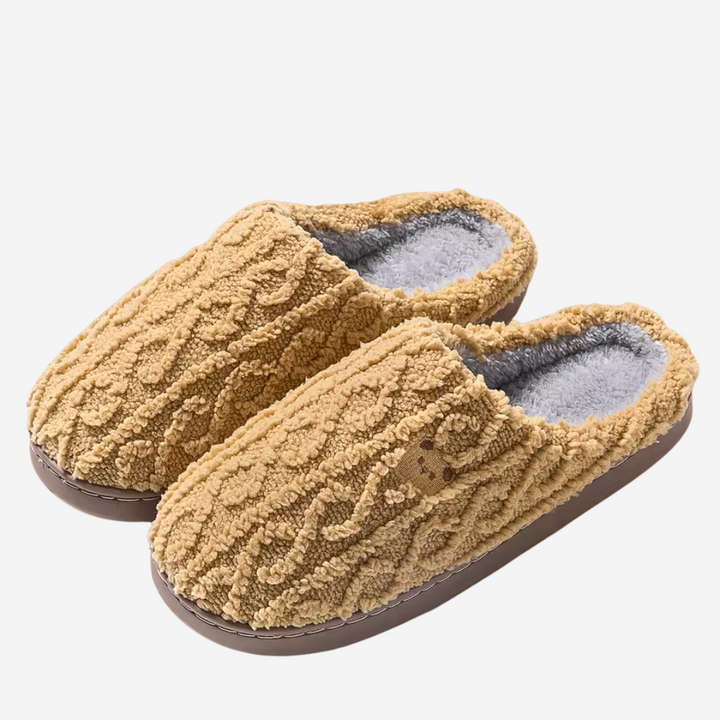 Cálidas zapatillas de felpa para mujer