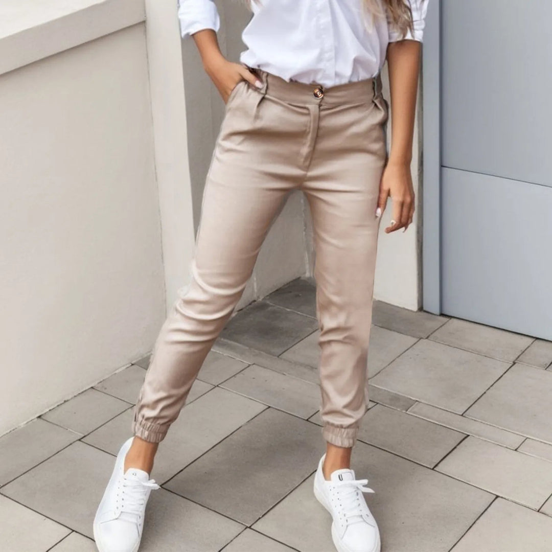 Pantalones de Ejercicio de Alta Cintura con Detalles de Bolsillo