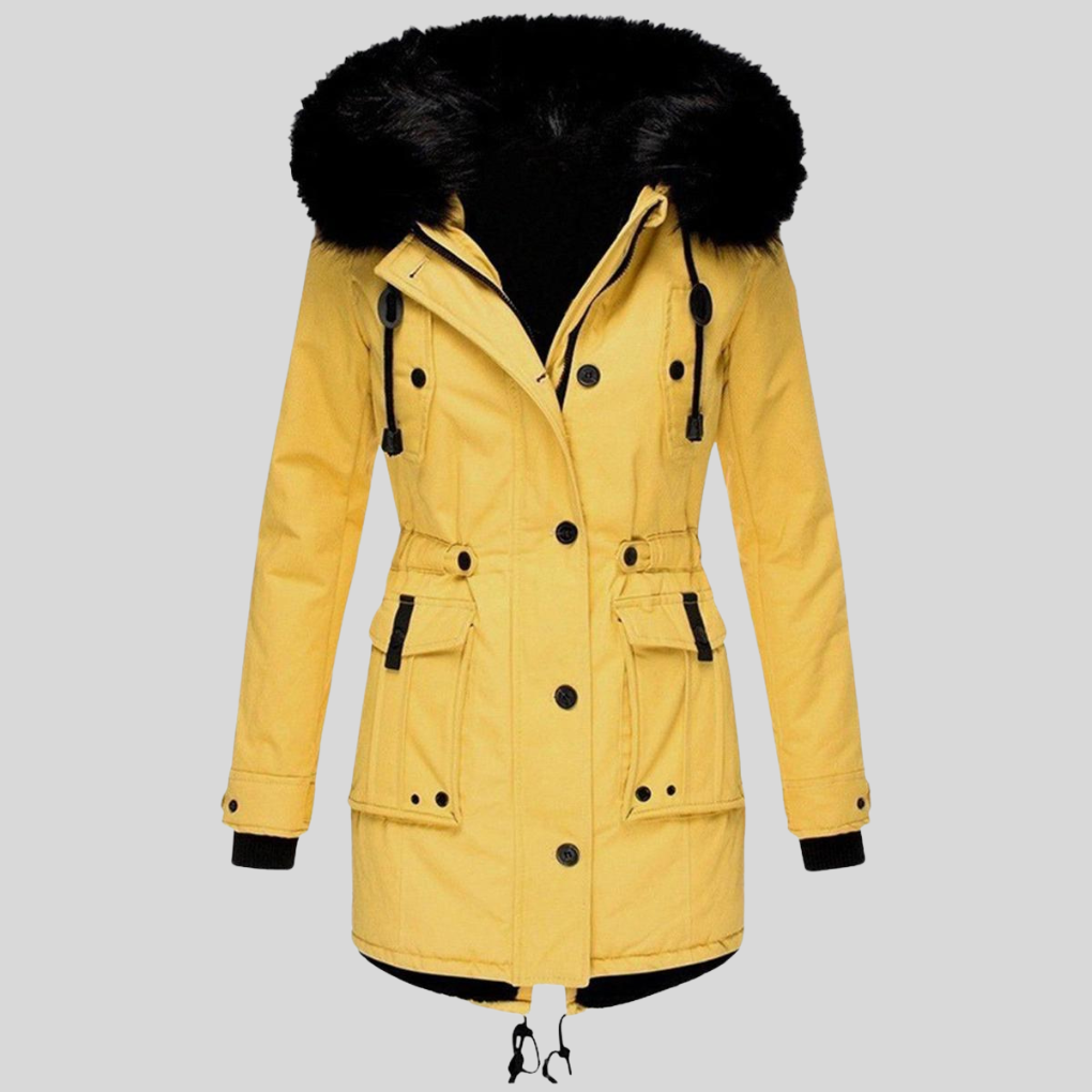 Abrigo de Invierno para Mujeres con Capucha – Capa Funcional con Bolsillos