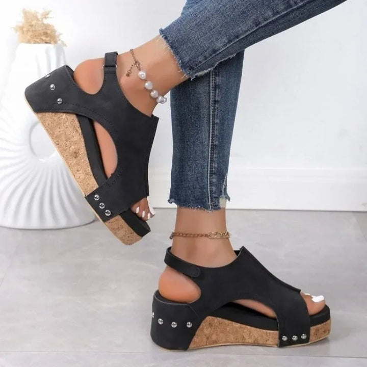 Sandalias de cuña de moda para mujer