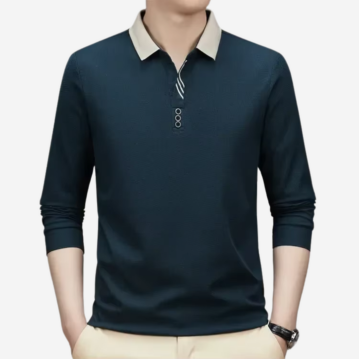 Polo Casual de Manga Larga para Hombres