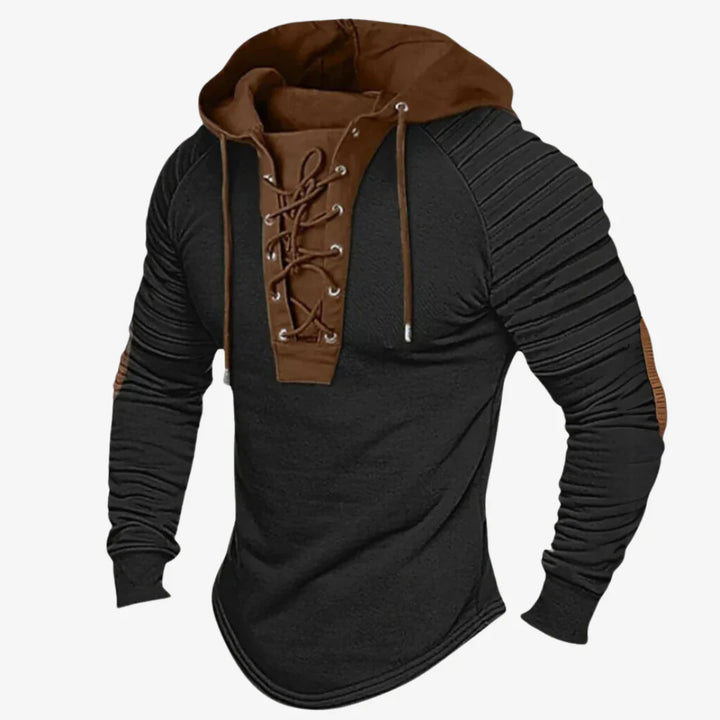 Sudadera de hombre con cuello con cordones y capucha cómoda