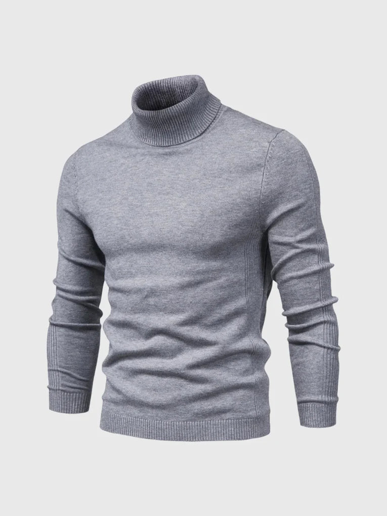 Suéter de Cuello Alto para Hombres – Lavable y Versátil