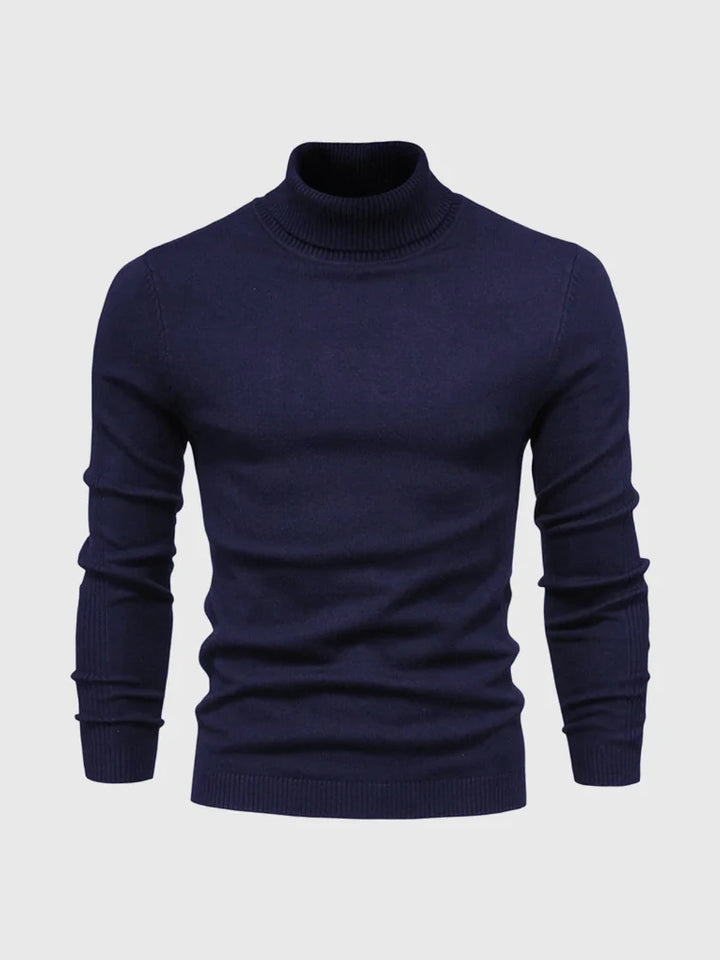Suéter de Cuello Alto para Hombres – Lavable y Versátil