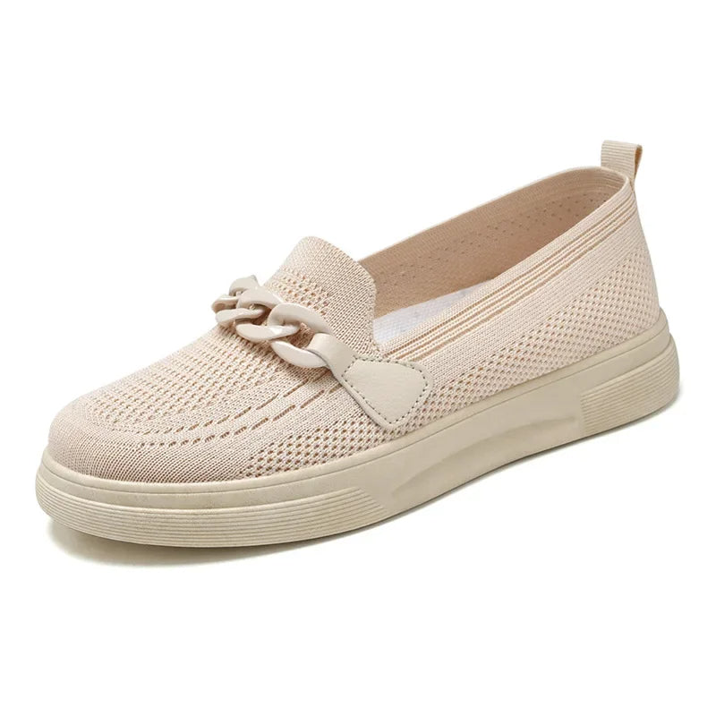 Zapatillas sin cordones de malla transpirable para mujer, segunda vista