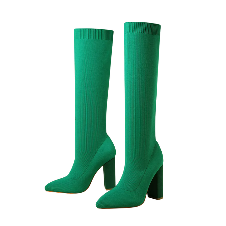 Botas elásticas hasta la rodilla para mujer
