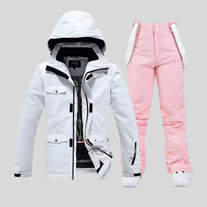 Conjunto de Chaqueta y Pantalones de Esquí para Mujeres - Outfit Funcional de Invierno
