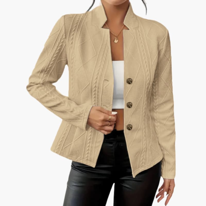 Blazer de mujer con solapa y cierre de botón