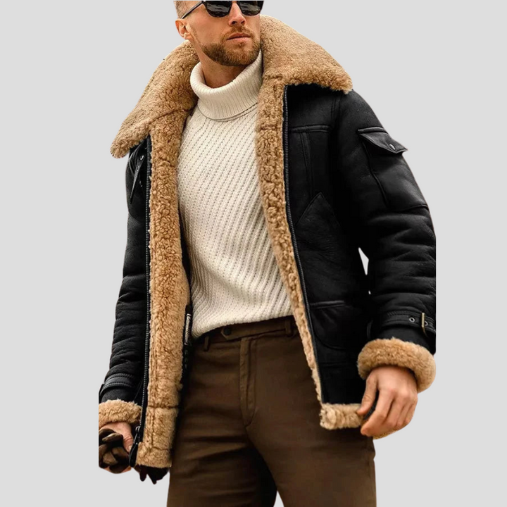 Chaqueta Biker Camel para Hombre