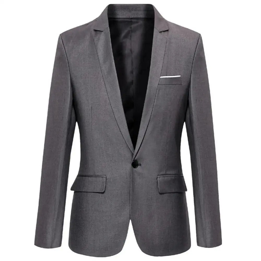 Blazer de Negocios Ajustado para Hombres