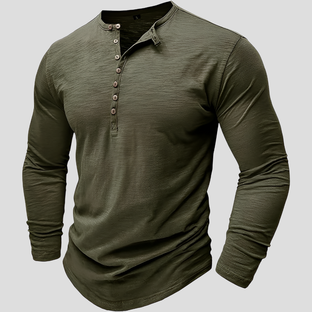 Camisa de Algodón Hombre Suelta – Estilo Casual Diario