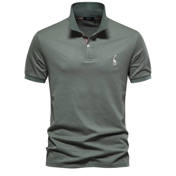 Polo clásico para hombre con bordado: estilo atemporal con detalles refinados