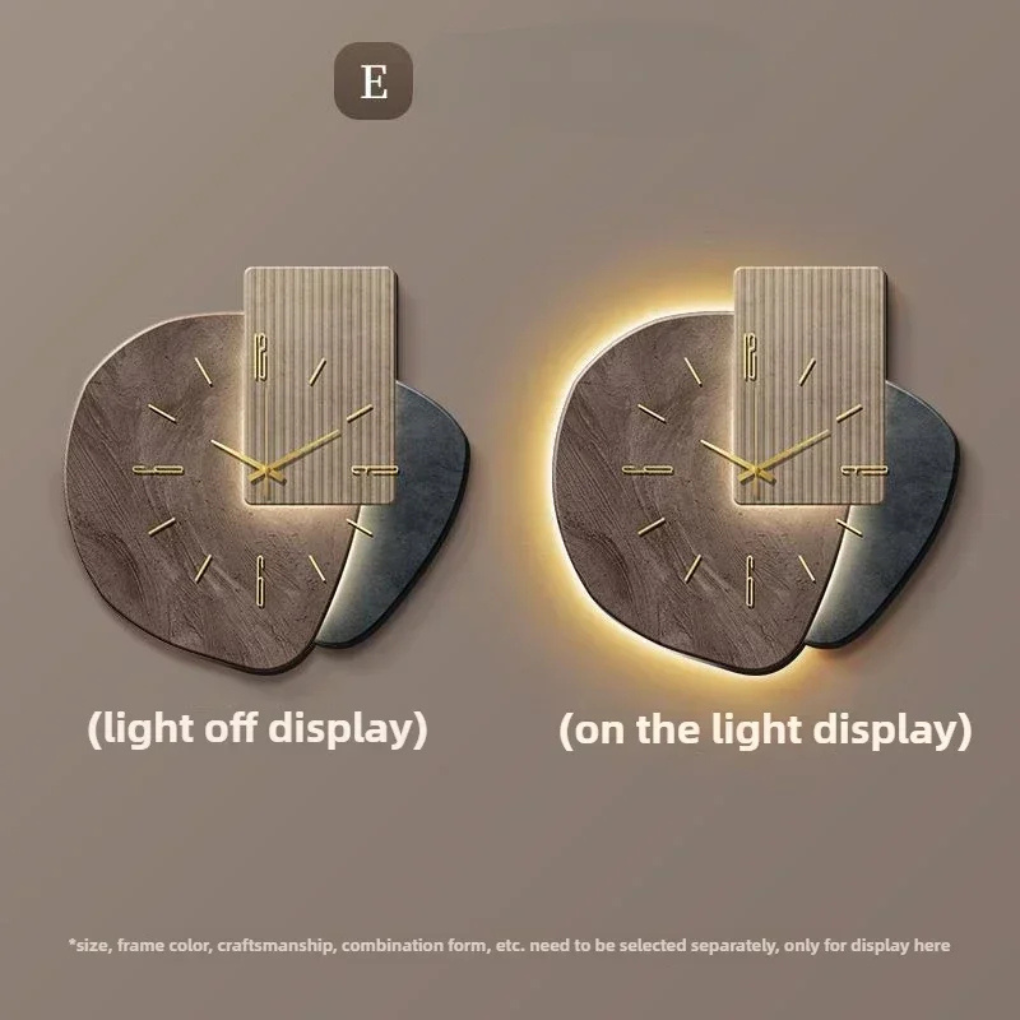 Reloj de Pared Modernista Minimalista con Luz