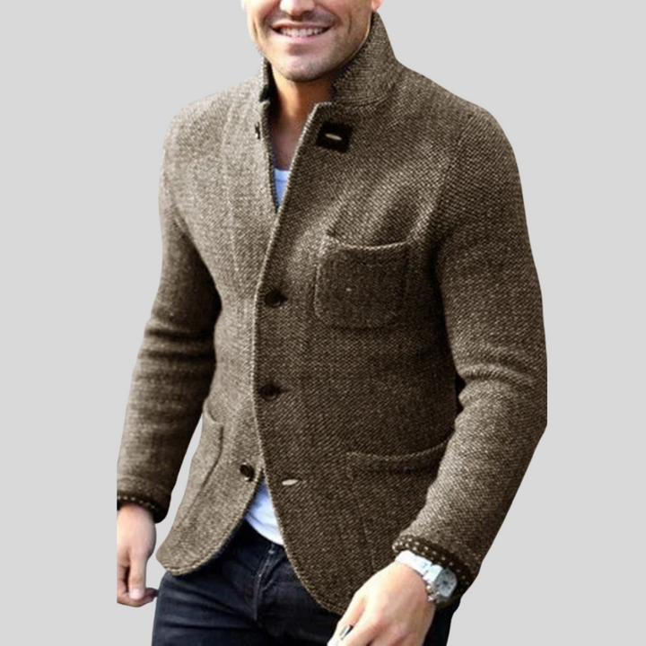Blazer de Botón Abajo para Hombres – Estilo Moderno con Calidez para Tiempo Frío