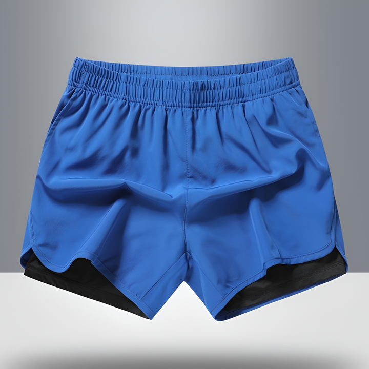 Pantalones Cortos de Correr para Hombre de Seco Rápido con Cremallera