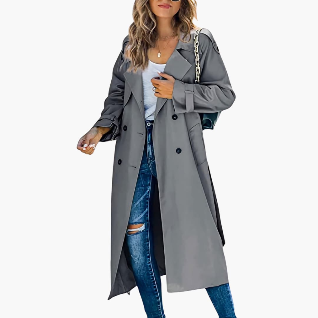 Abrigo Trench de Mujer con Botones Precio de Oferta