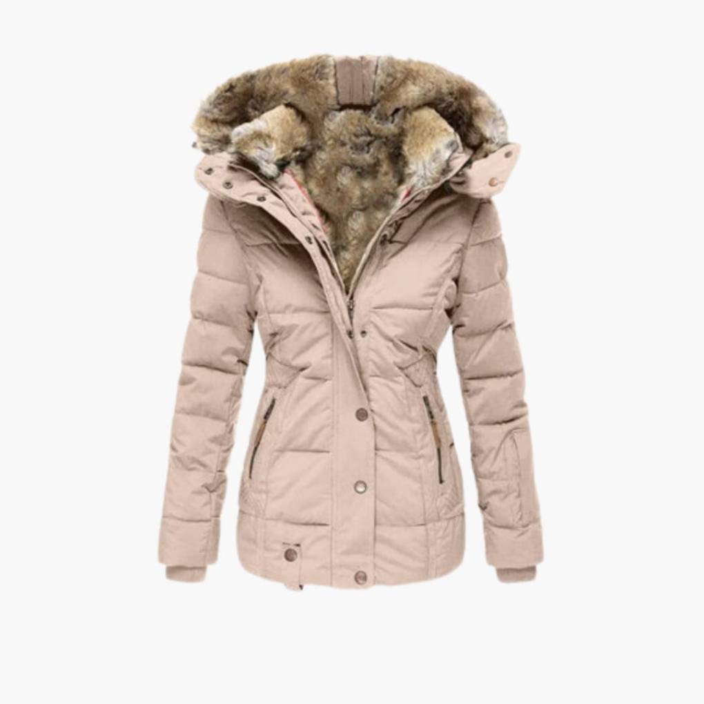 Chaqueta de Mujeres con Superficie Embossada y Cierres