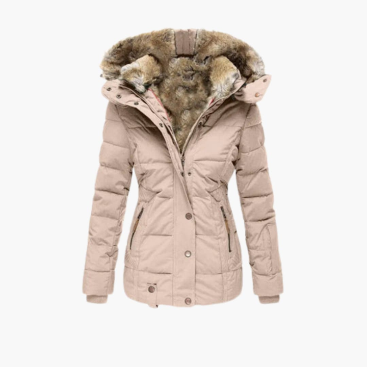 Chaqueta de Mujeres con Superficie Embossada y Cierres