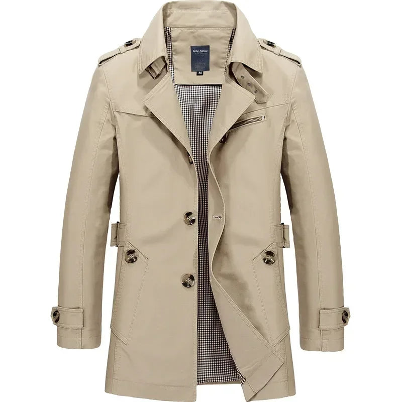 Chaqueta cortavientos clásica de negocios para hombre
