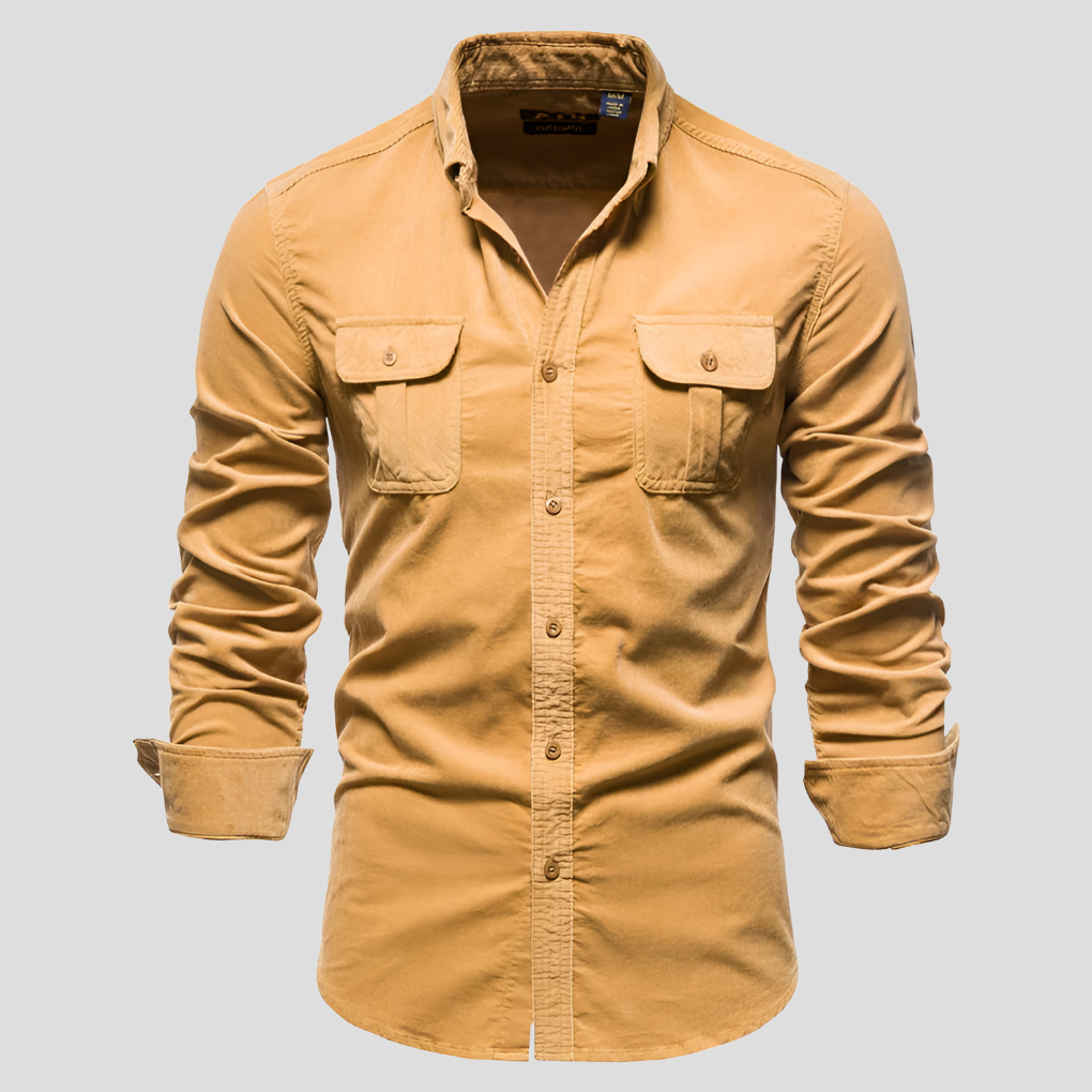 Camisas de Corduroy de Mangas Largas para Hombres