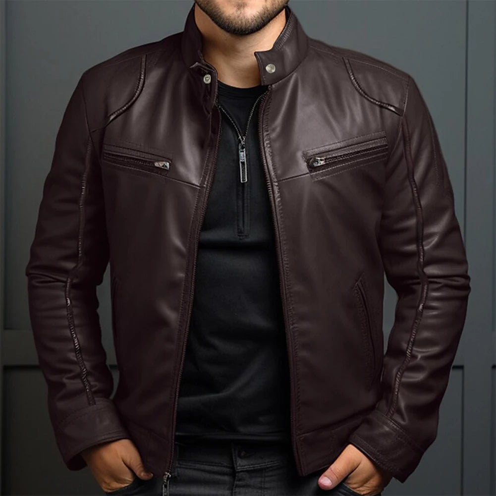 Chaqueta Motocicleta Retro Estilosa para Hombres