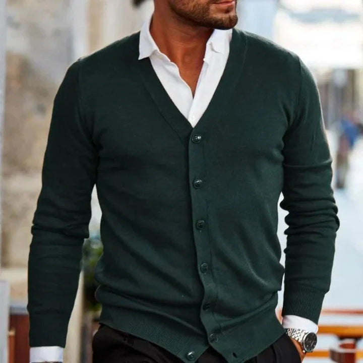 Cardigan de Algodón para Hombres en Estilo Casual