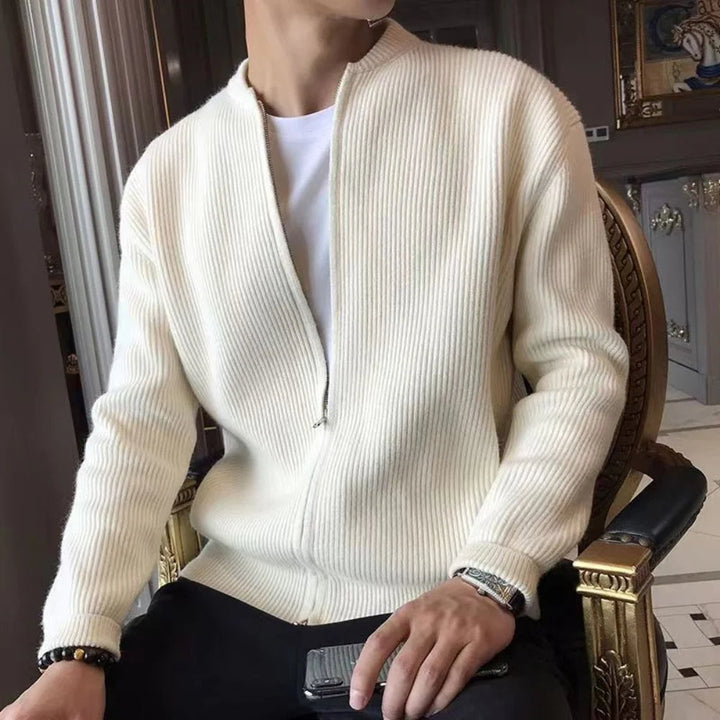 Cárdigan de punto para hombre, cálido y elegante
