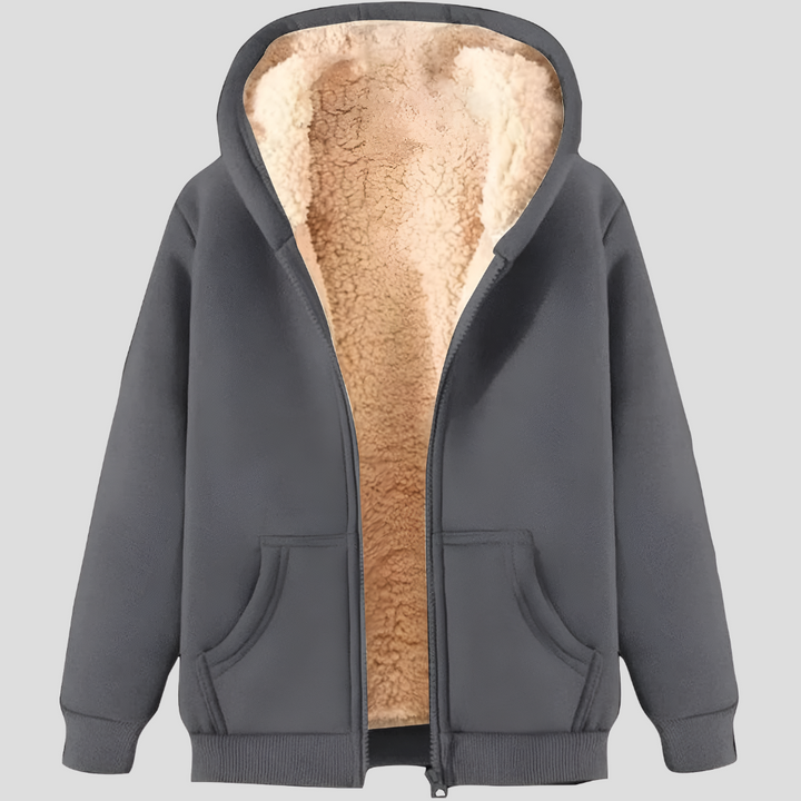 Chaqueta con Capucha Forrada de Forro Polar de Invierno para Hombres