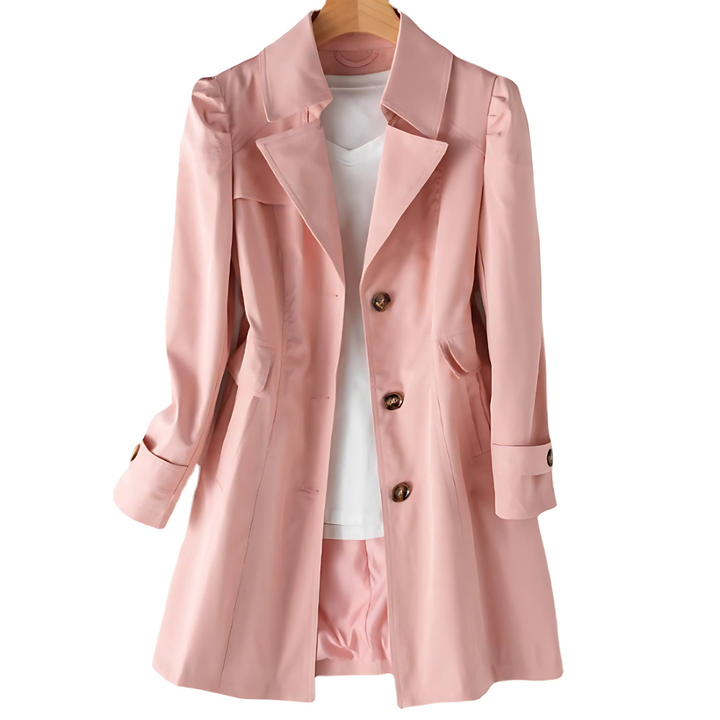 Luciba – Abrigo Trench de Media Temporada para Mujeres