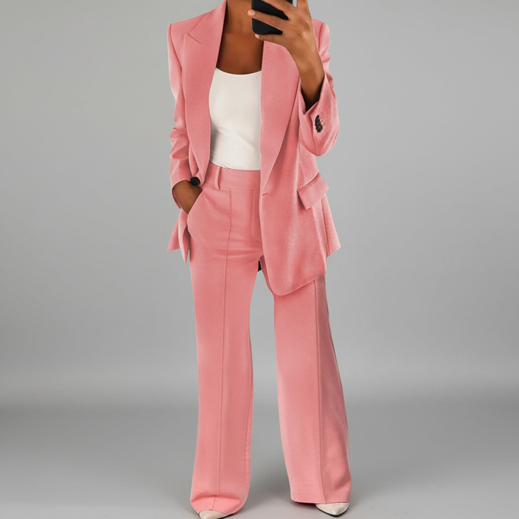 Traje de Mujer con Pantalones Anchos
