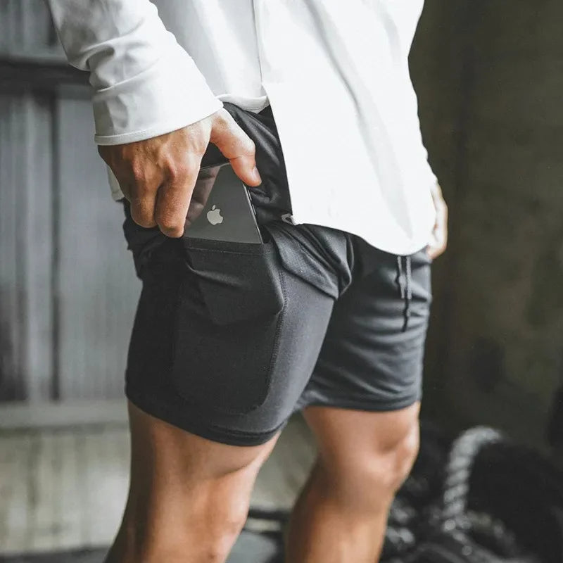 Pantalones cortos deportivos 2 en 1 para hombre: diseñados para el rendimiento y la comodidad