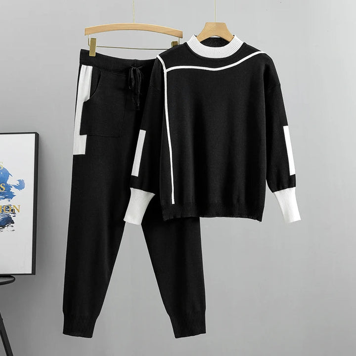 Conjunto Cálido de Punto de 2 Piezas para Mujeres