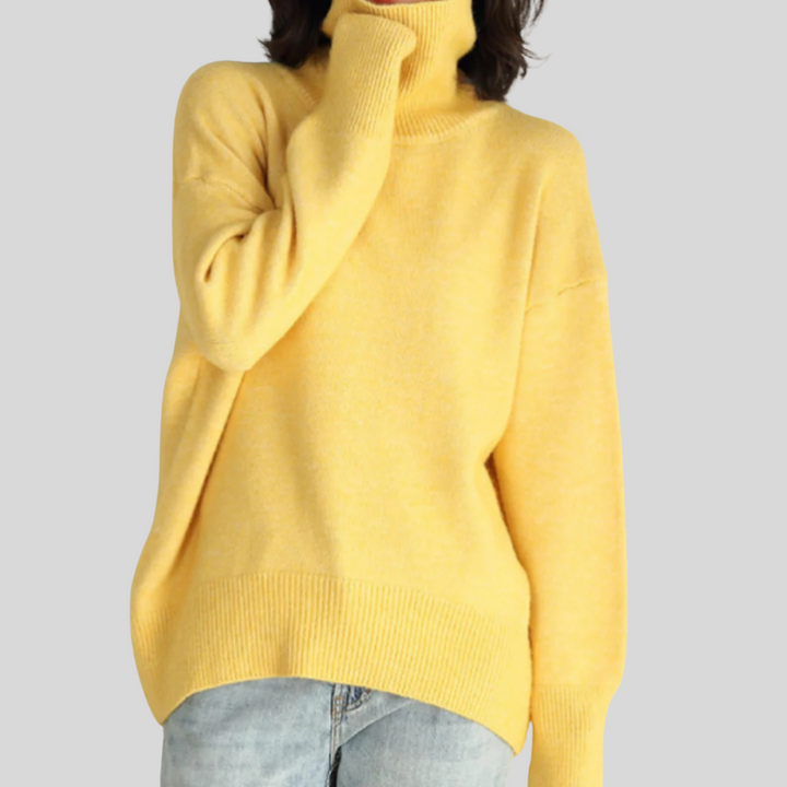 Suéter de Cuello Alto Moderno para Mujeres – Capa Elevada para Climas Fríos