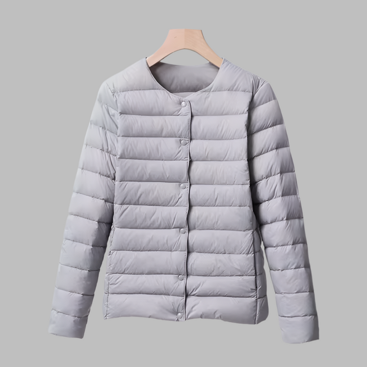 Abrigo Sin Cuello Primavera y Invierno para Mujeres